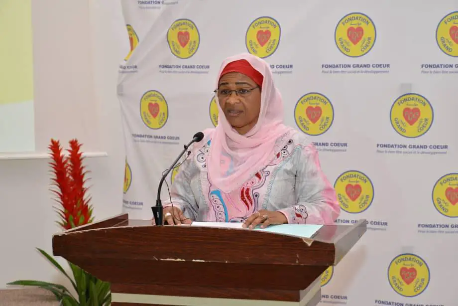 La secrétaire générale de la Fondation, Mme. Habiba Sahoulba Gontchomé.