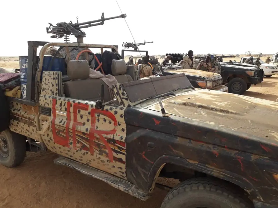 Un véhicule de l'UFR saisi par l'armée tchadienne. © Alwihda Info