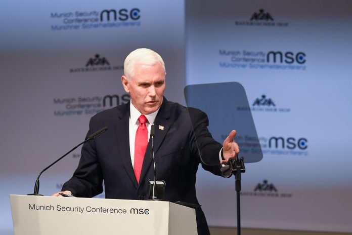 Le vice-président Mike Pence à la conférence de Munich sur la sécurité, le 16 février. (© Kerstin Joensson/AP Images)