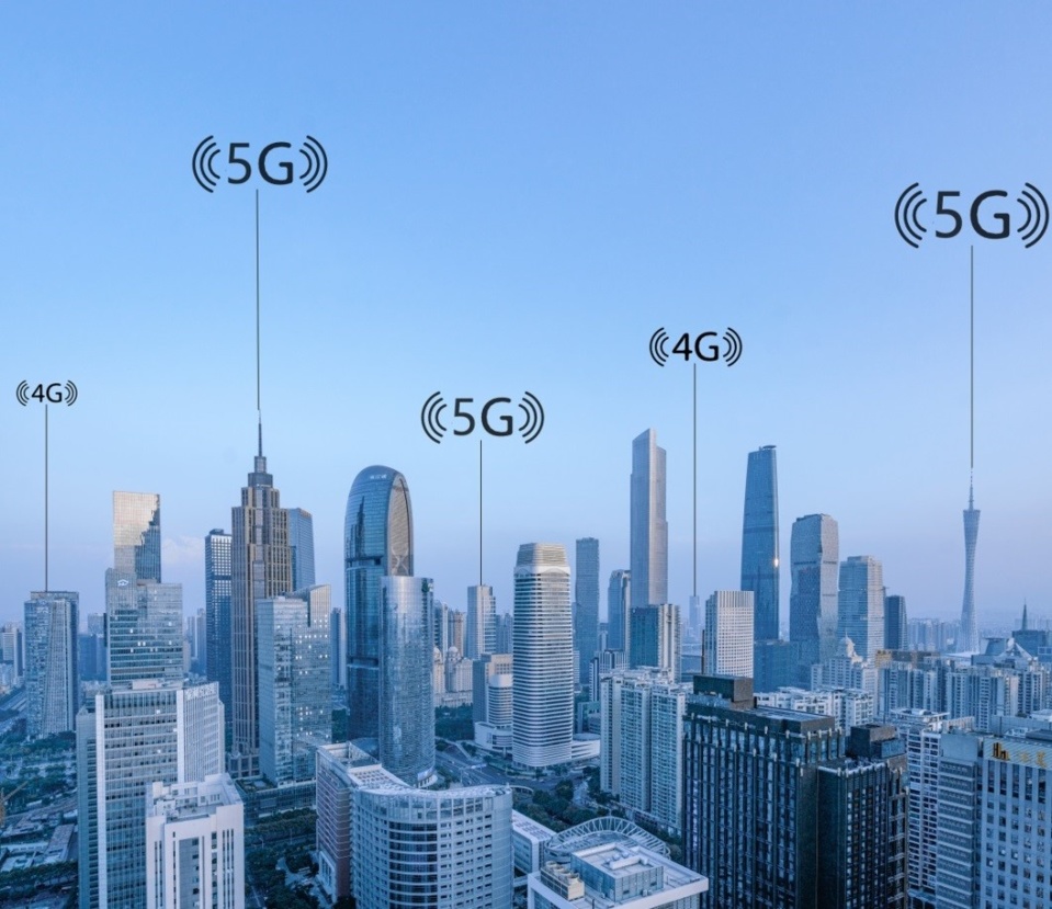 The 5G concept map of big data wireless network of city scenery in Pearl River New Town, Tianhe District, Guangzhou Photo: CFP