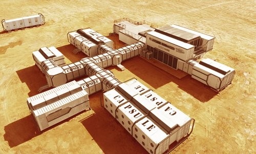 The Mars simulation base from different angles. Photos: Courtesy of Mars simulation base team