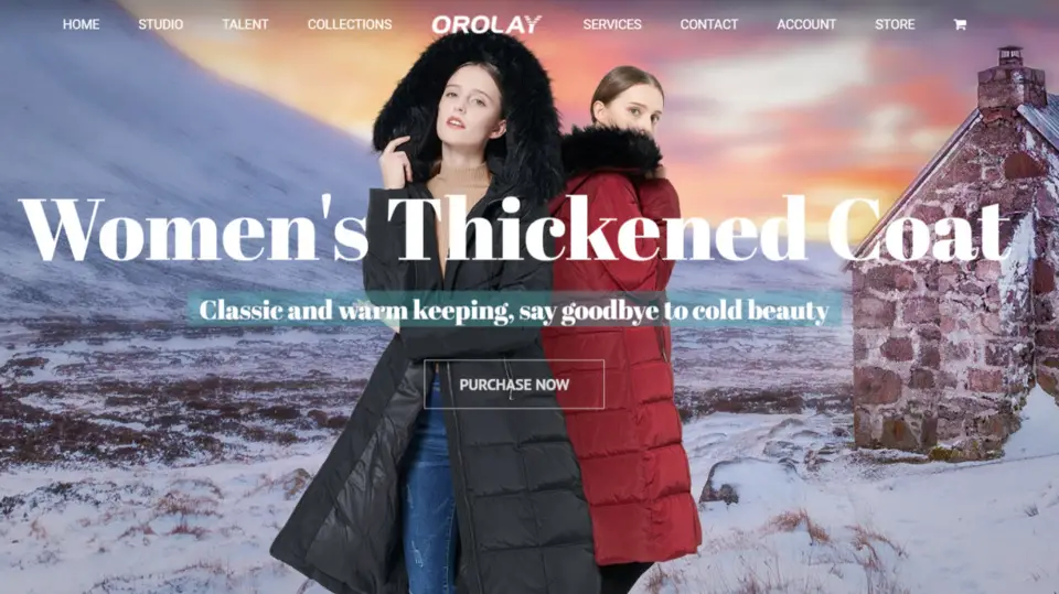 The down jackets displayed on the official websites of Orolay. (Photo: Courtesy of Orolay official website)