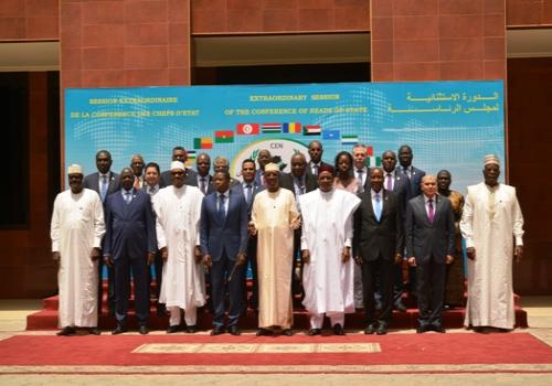 Session extraordinaire de la Conférence des Chefs d’Etat et de gouvernement de la CEN-SAD, ce samedi 13 avril 2019 à N'Djamena.