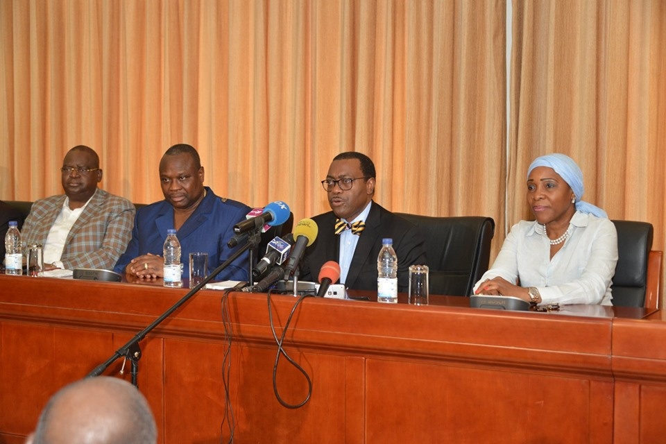 Le docteur Akinwumi Adesina, au cours de la conférence de presse.