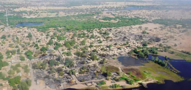 Village de Ngouboua, sur le lac Tchad. © REUTERS/Madjiasra Nako