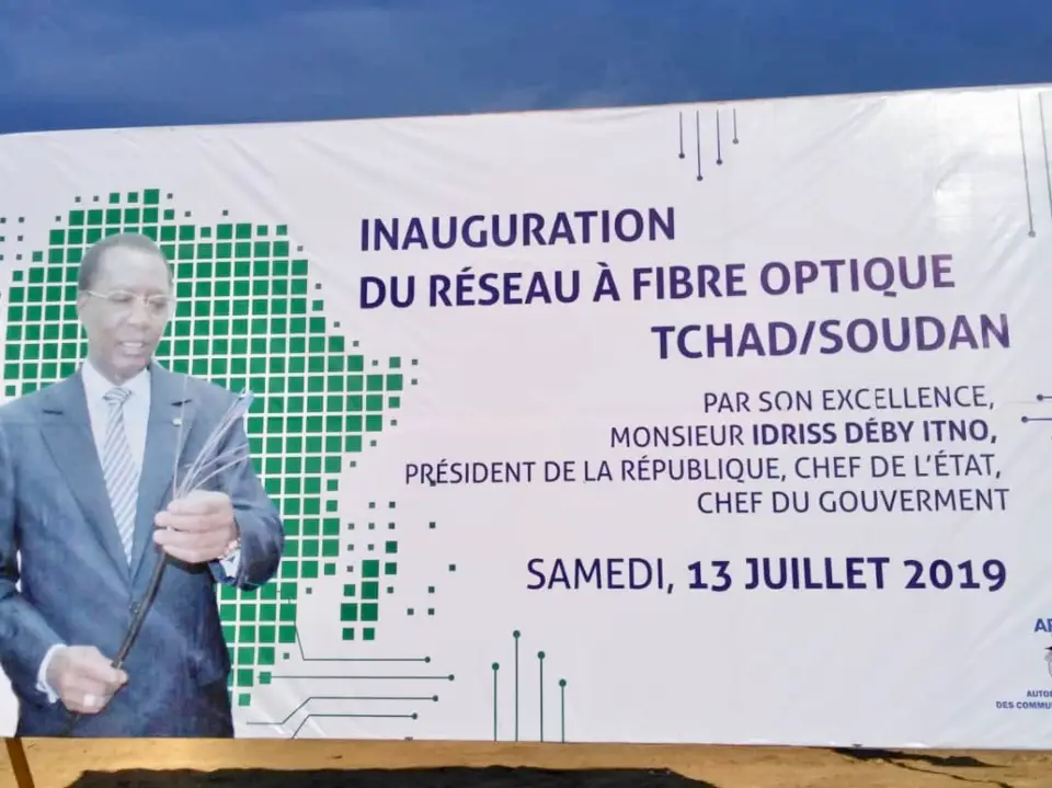 Inauguration le 13 juillet 2019 du réseau à fibre optique Tchad/Soudan à N'Djamena. © Alwihda Info