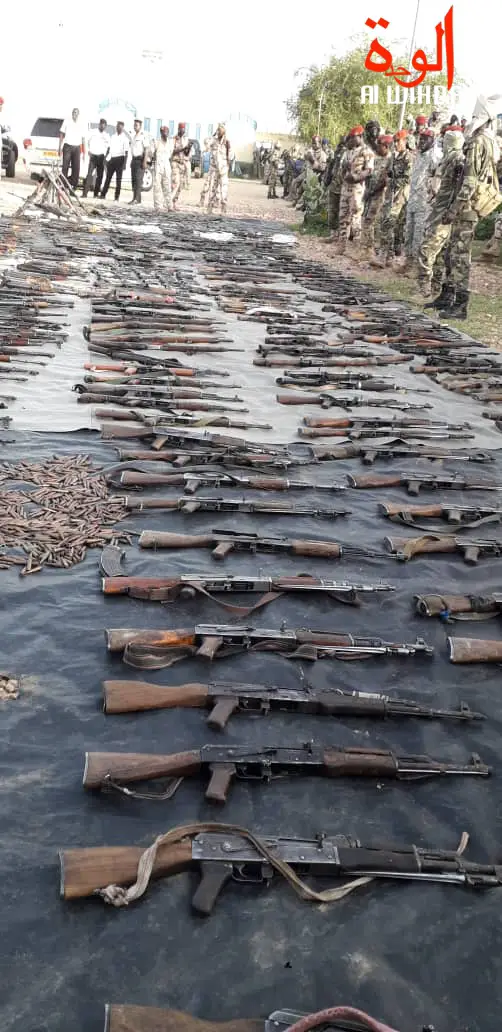 En images : importante saisie d'armes de guerre à l'Est du Tchad. © Alwihda Info