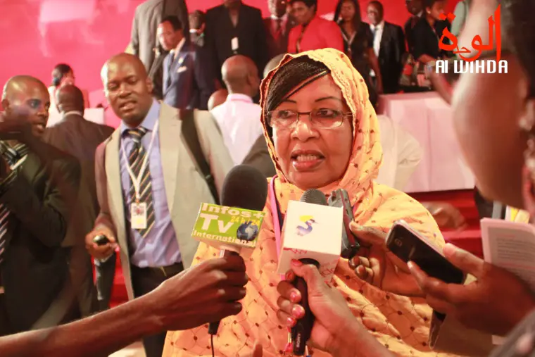 Mariam Mahamat Nour le 28 mai 2015 à Abidjan, lors des élections à la BAD. © Alwihda Info
