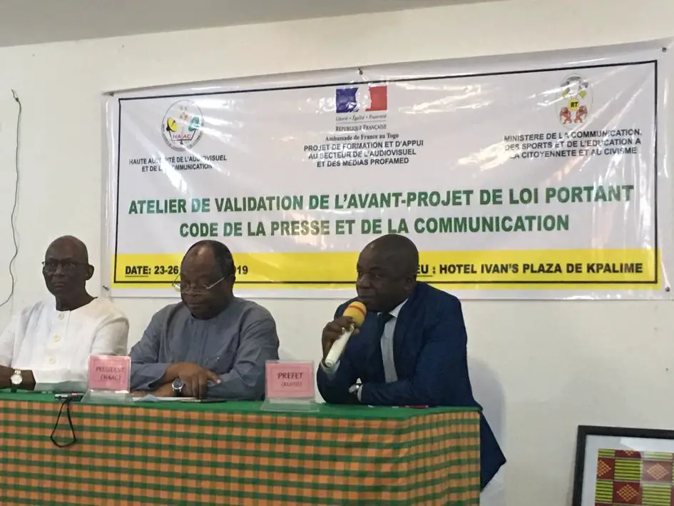Atelier de validation de l'avant-projet de loi portant code de la presse et de la communication du 23 au 26 juillet 2019 au Togo. © Amb.FR/TOGO