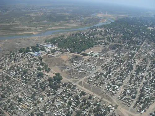 Vue aérienne de la ville de Sarh. © DR