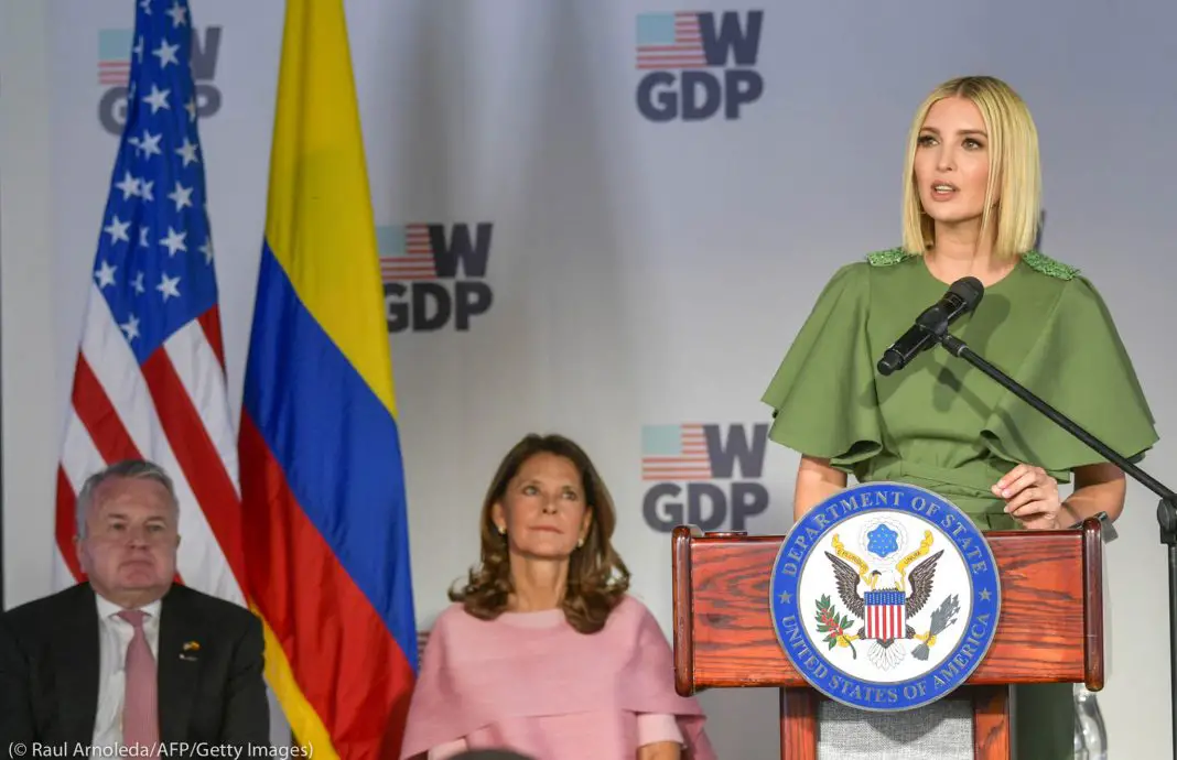 Ivanka Trump, conseillère du président, s’exprime lors d’une cérémonie en hommage aux femmes entrepreneures de Colombie, le 3 septembre. (© Raul Arboleda/AFP/Getty Images)