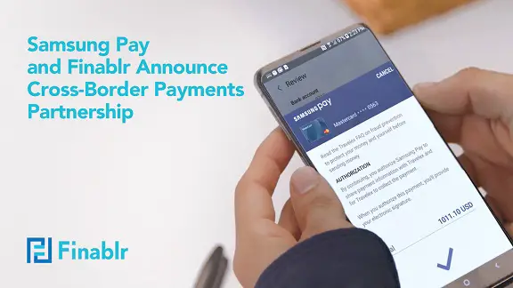 Samsung Pay et Finablr annoncent un partenariat de paiement transfrontalier