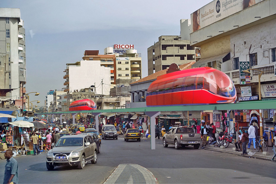 OrbiTram, un système de transport de masse vert pour l'Afrique. © DR