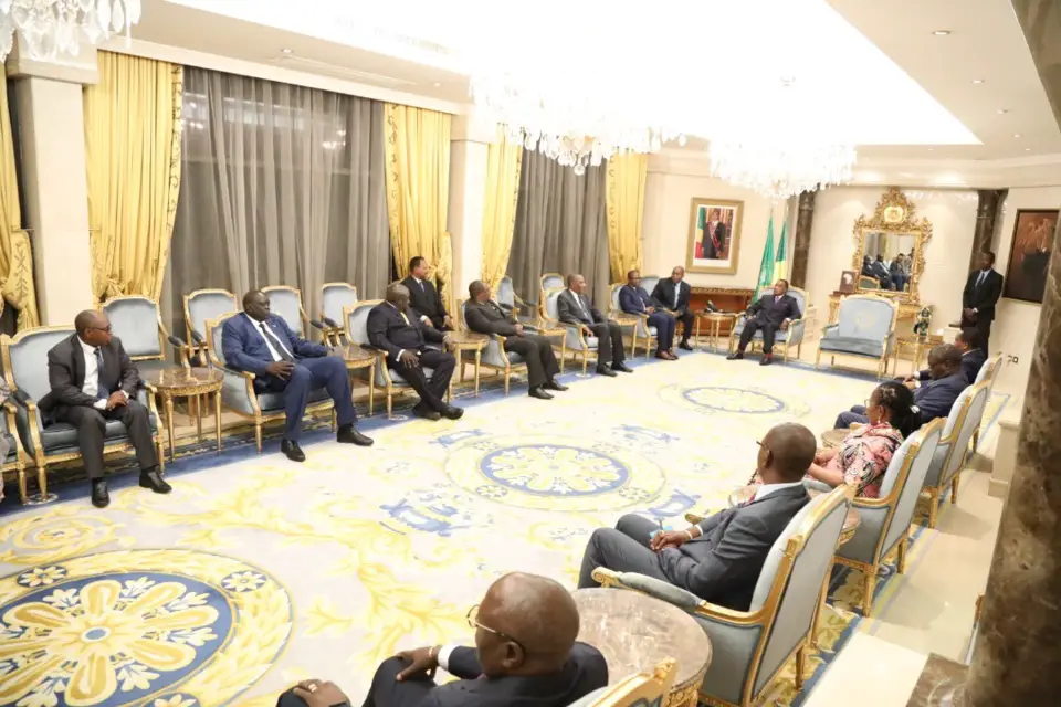 Sassou N'Guesso et les ministres de la CIRGL.