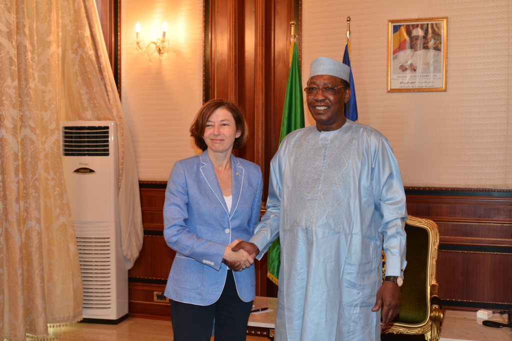 Tchad : la ministre française des Armées reçue par le président Idriss Déby. © PR