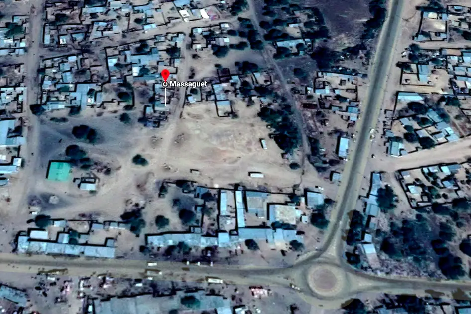 Vue satellite de la ville de Massaguet au Tchad. Illustration. © DR/Google Maps