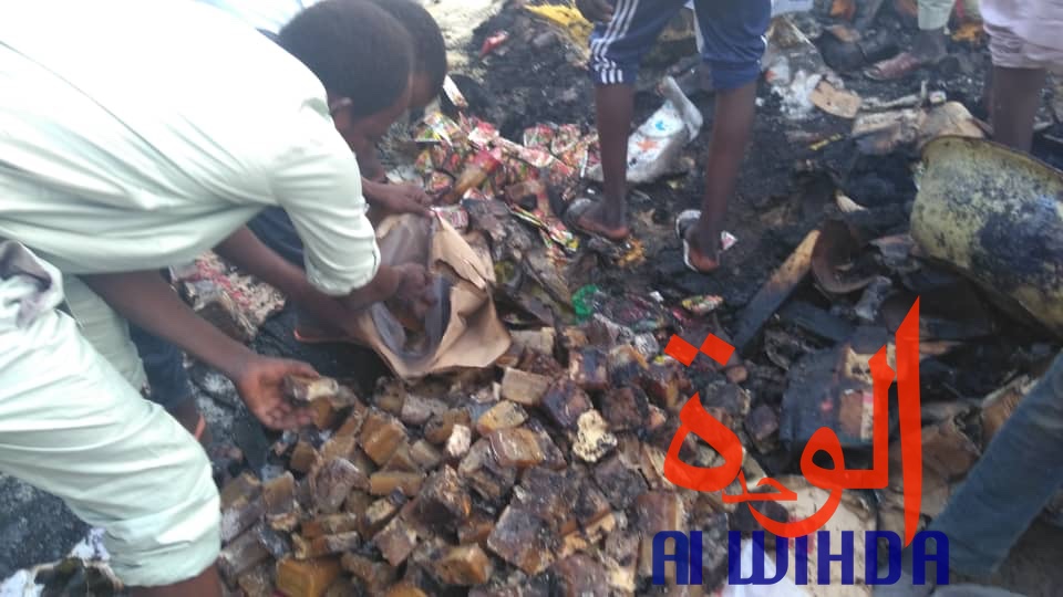 Tchad : scène de désolation au marché de Dembé ce matin après l'incendie