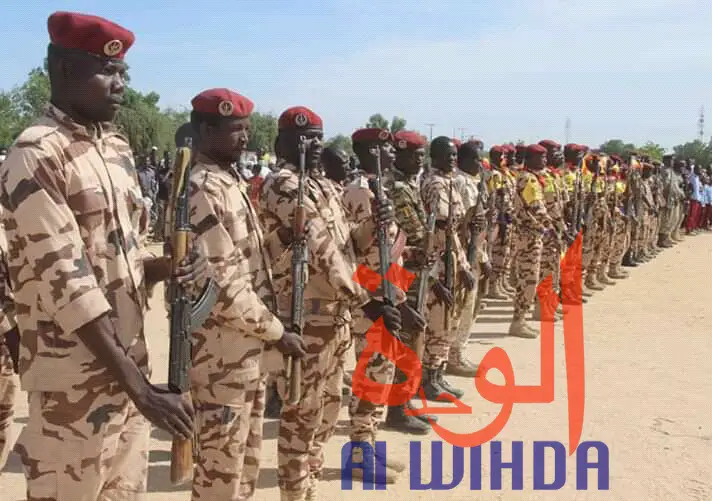 Des militaires tchadiens lors de l'installation du nouveau préfet du département de Ouara, le 12 novembre 2019. © Alwihda Info