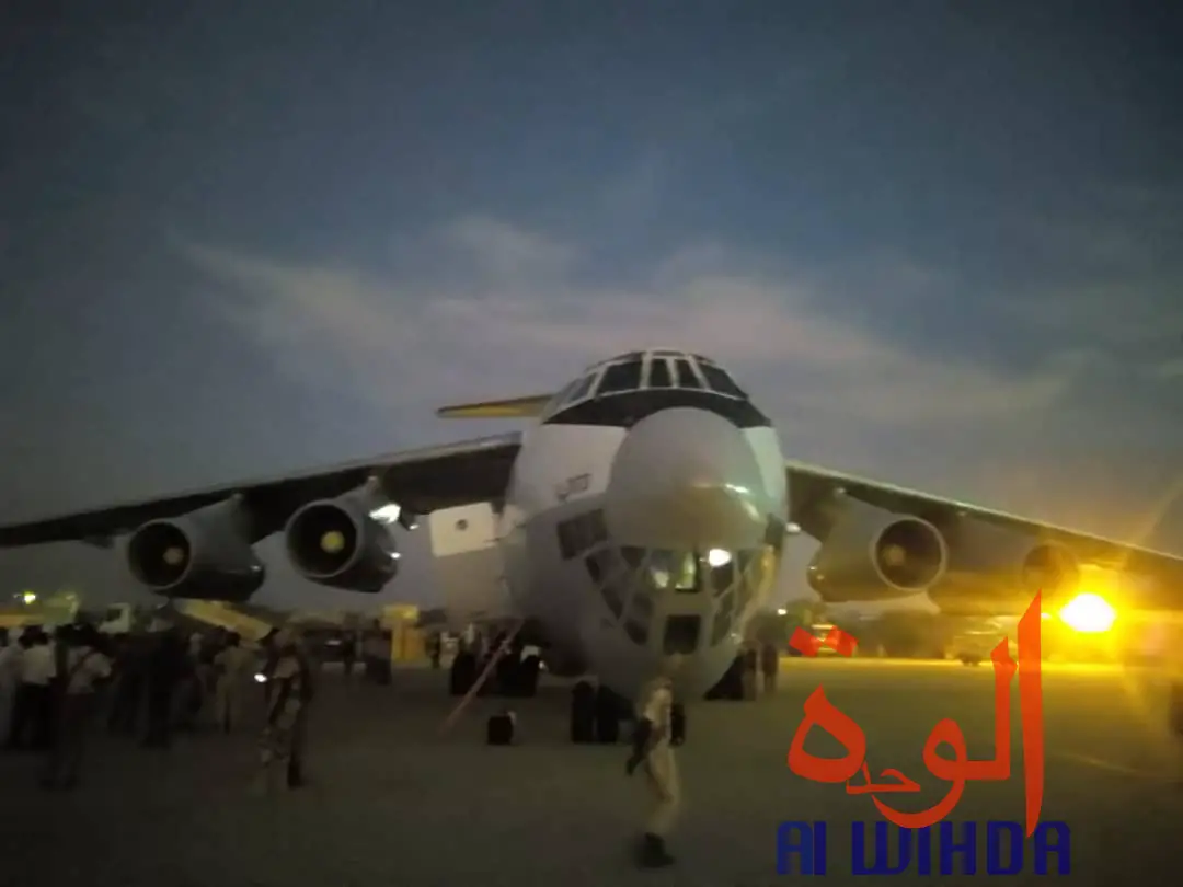 Tchad : un avion cargo transportant des oryx et addax se pose à l'aéroport d'Abéché. © Alwihda Info