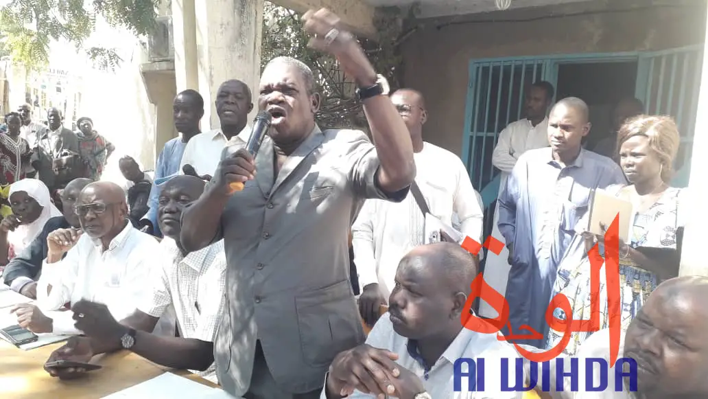Le syndicaliste Michel Barka de l'Union des Syndicats du Tchad. © Alwihda Info