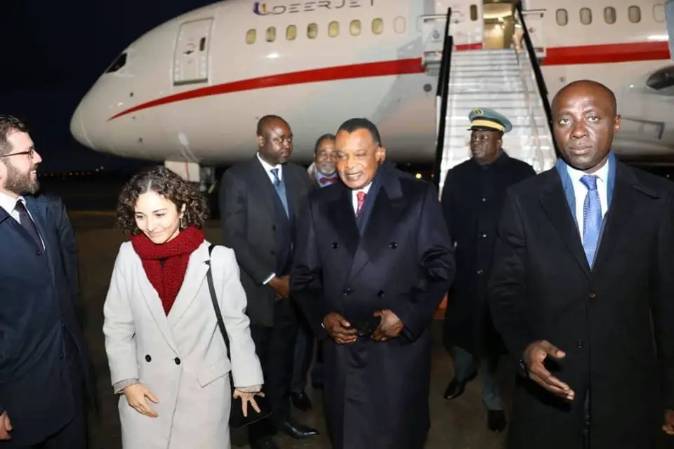 Arrivée De Sassou N'Guesso en Espagne.