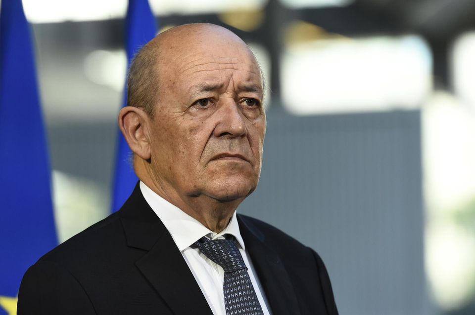 Jean-Yves Le Drian à Paris, le 31 août. Photo Bertrand Guay. AFP