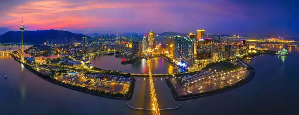 A night view of Macao. (Photo by Ma Zhixin, Courtesy of the Chinese Cultural Exchange Association)