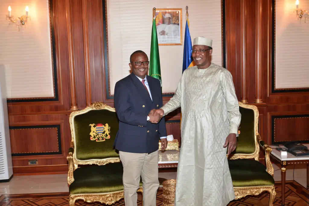 Le nouveau président de Guinée Bissau rencontre Idriss Déby à N'Djamena. © Pr