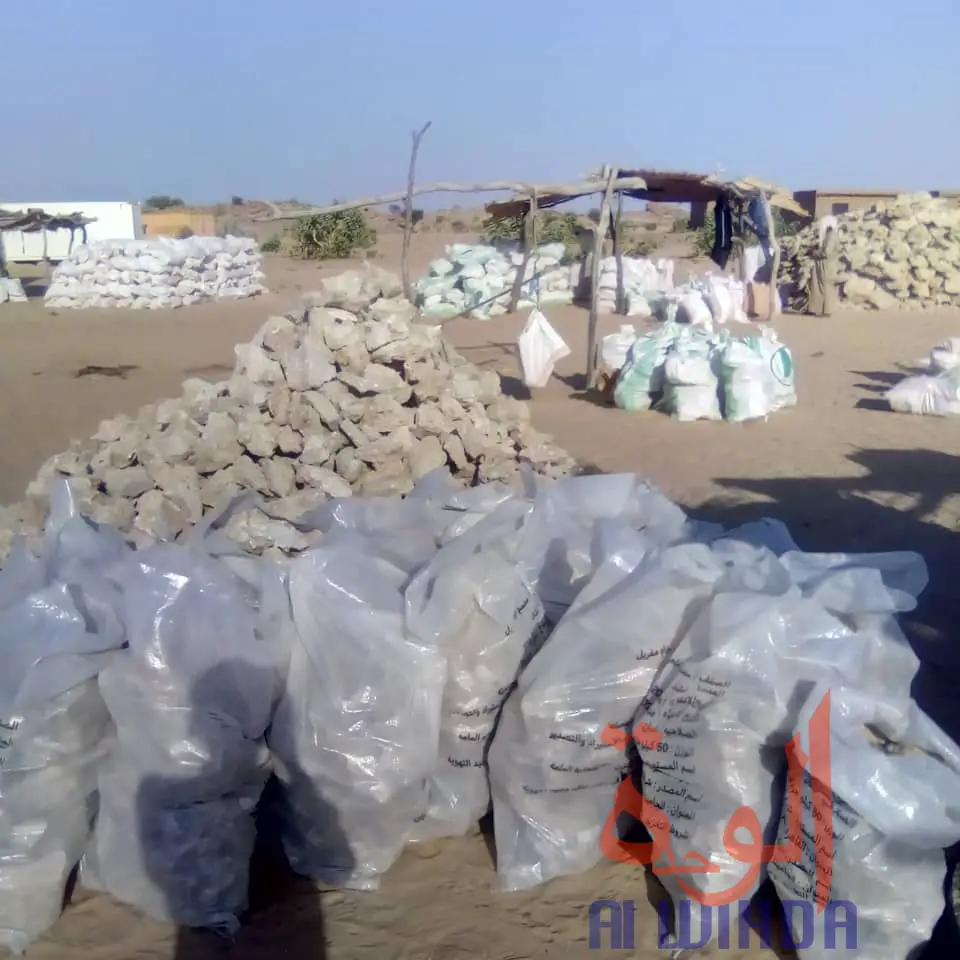 Tchad : le natron, une ressource naturelle transportée dans tout le pays. © Abba Issa/Alwihda Info