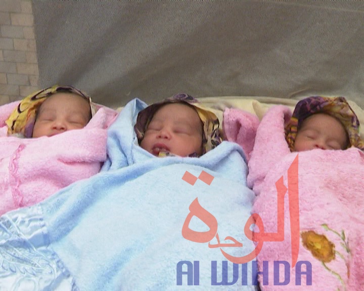 Tchad : une femme accouche de triplés, ils sont en bonne santé. © Abba Issa/Alwihda Info Tchad : une femme accouche de triplés, ils sont en bonne santé. © Abba Issa/Alwihda Info