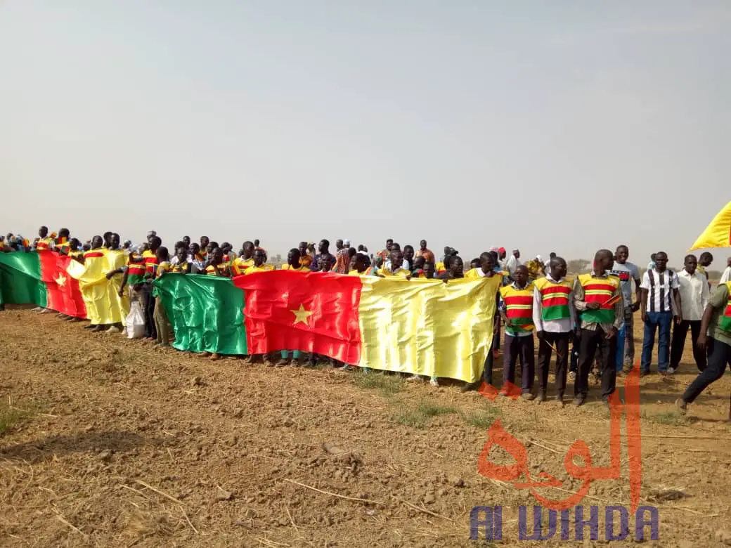 Tchad : la population mobilisée à Bongor pour la visite du président. © Golmen Ali/Alwihda Info