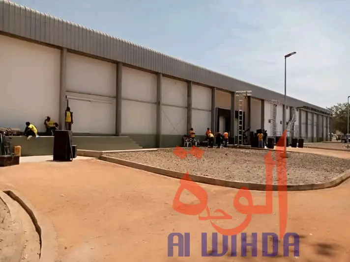 Le président Déby inaugure le complexe industriel des abattoirs du Logone, le 29 février 2020 à Moundou. © Alwihda Info
