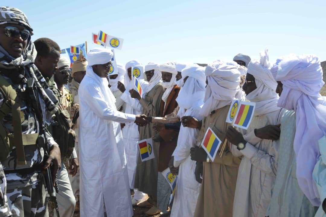 Tchad : le président Déby au Tibesti. © PR