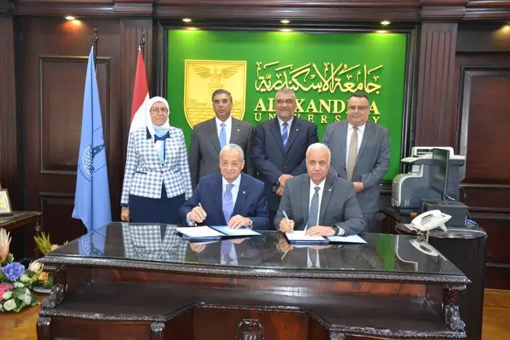 Signature du contrat pour la construction de la branche universitaire d'Alexandrie au Tchad, le 3 mars 2020. © Alqraralaraby