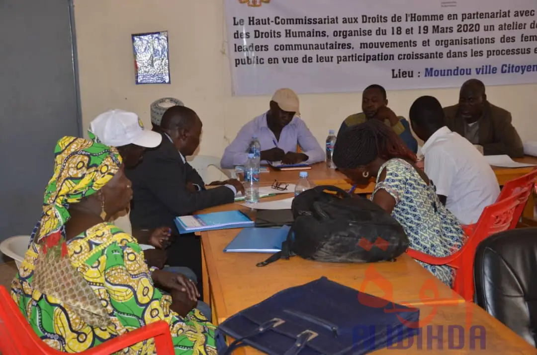 Atelier de formation des leaders communautaires, mouvements et organisations des femmes et des jeunes en plaidoyer public. Moundou, Tchad. © Golmen Ali/Alwihda Info