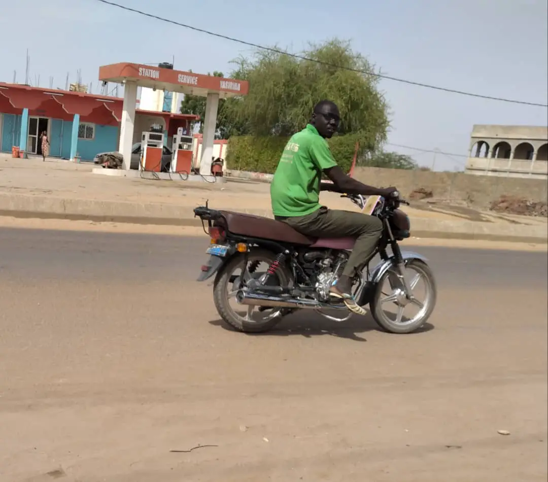 Un taxi-moto "clandoman" à N'Djamena, le 22 mars 2020. © D.H./Alwihda Info