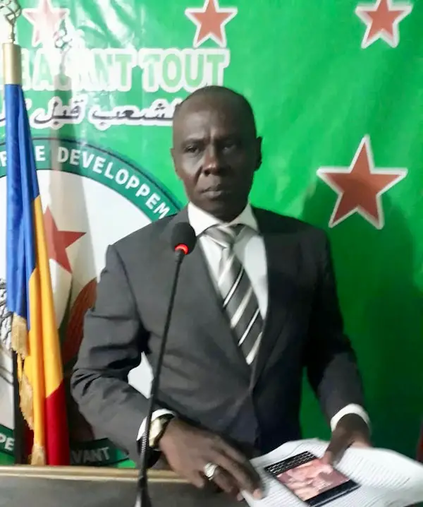 Max Kemkoye, président du parti d'opposition l'Union des Démocrates pour le Développement et le Progrès (UDP). © Alwihda Info
