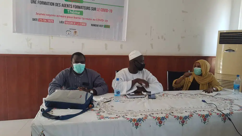 Tchad : les jeunes se forment pour mieux sensibiliser sur le coronavirus. © Djibrine Haïdar/Alwihda Info