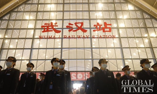Wuhan railway station reopens 76 days after city lockdown. Photo: Global Times Wuhan railway station reopens 76 days after city lockdown. Photo: Global Times
