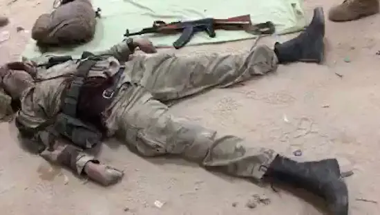 Libye : le corps d'un paramilitaire russe retrouvé par des forces spéciales. © DR/Capture d'écran