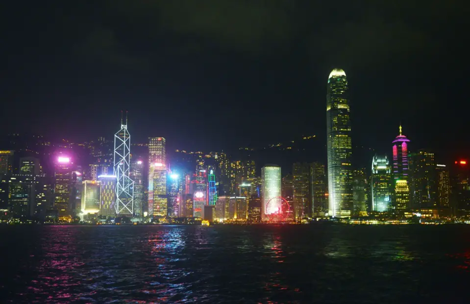 A night view of Victoria Harbour in China’s Hong Kong Special Administrative Region. Photo by Zheng Jinqiang/People’s Daily Online