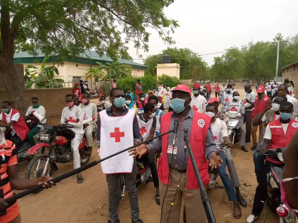 Tchad-Covid19 : La croix rouge du Tchad intensifie ses actions en organisant une sensibilisation de masse: ©️ Mendig-Lembaye Djetoyo Kelvin /Alwihda Info