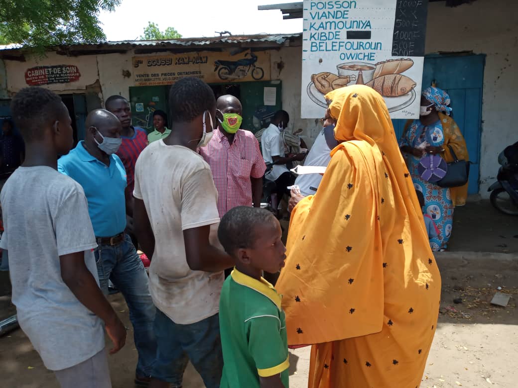 Tchad - Covid-19 : des femmes commerçantes en opération de sensibilisation à Moursal