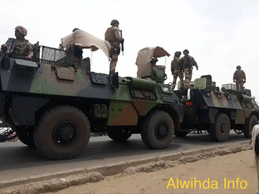 Un convoi de militaires français à N'Djamena. Illustration © Alwihda Info