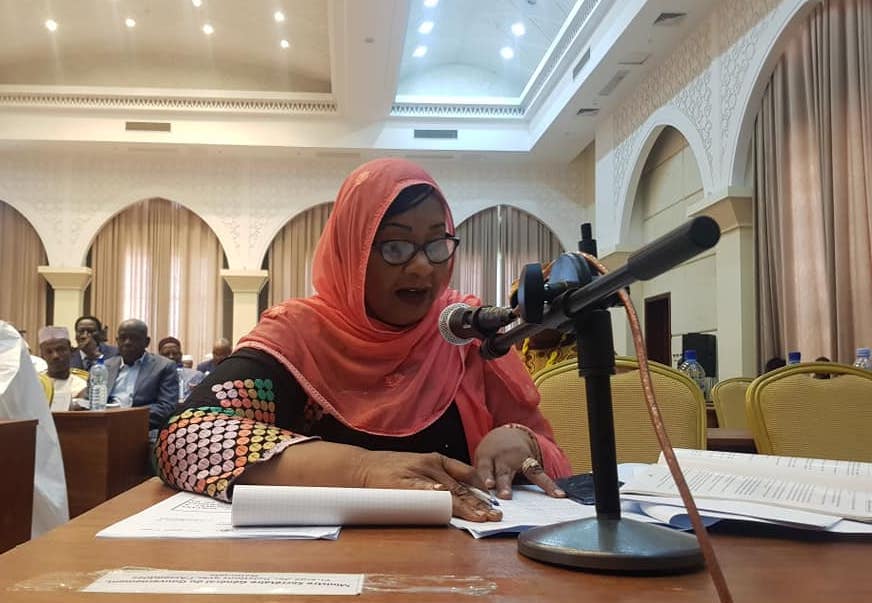 La ministre secrétaire générale du gouvernement, chargée des relations avec l'Assemblée nationale, Mme. Mariam Mahamat Nour. Illustration © DR/SGG La ministre secrétaire générale du gouvernement, chargée des relations avec l'Assemblée nationale, Mme. Mariam Mahamat Nour. Illustration © DR/SGG