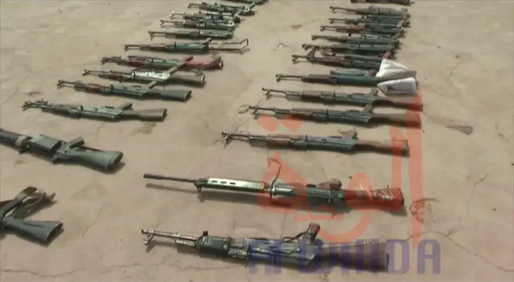 Tchad : plusieurs armes de guerre saisies au Borkou. © Abdoulaye Adoum Akim/Alwihda Info