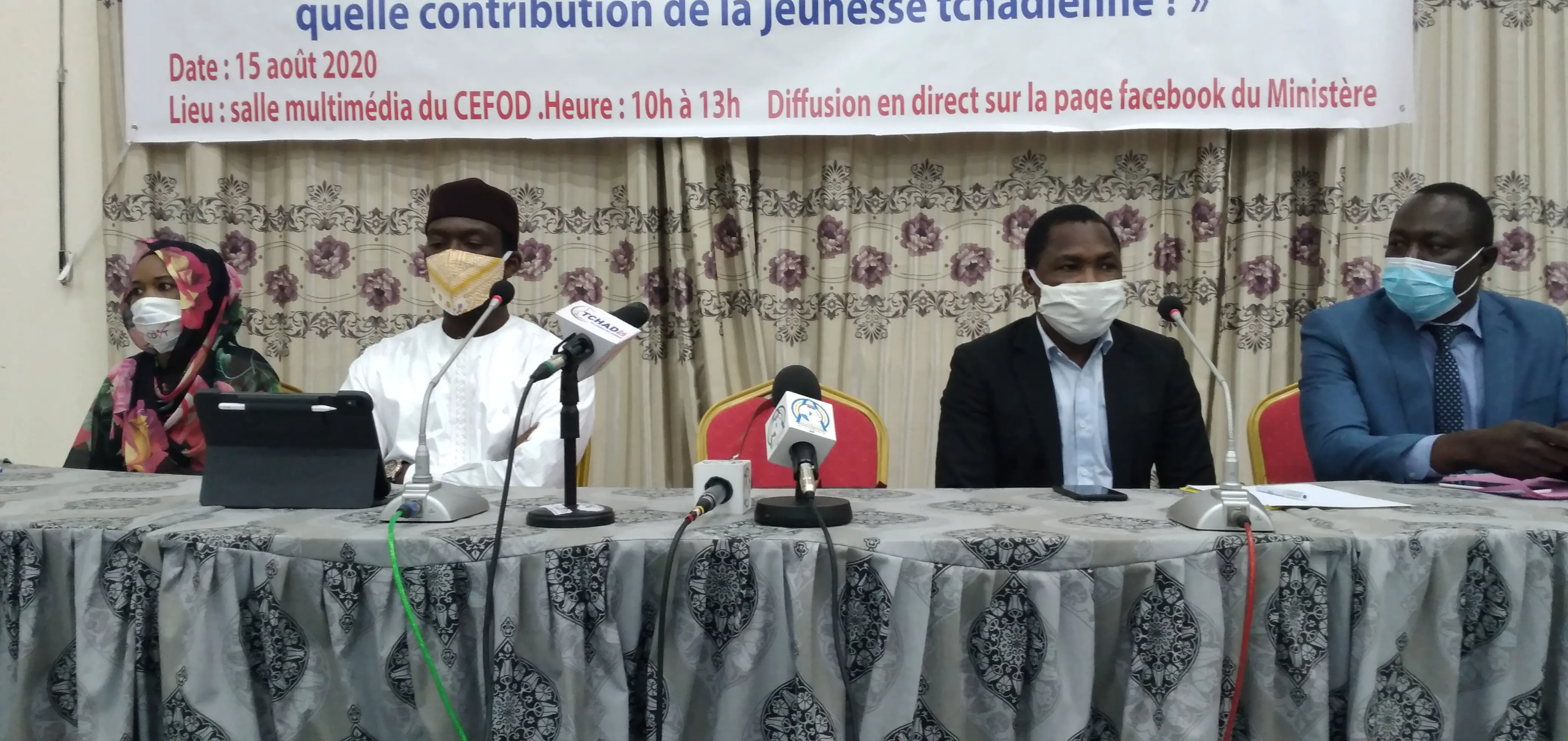 Conférence-débat sur l'engagement de la jeunesse tchadienne dans l'action mondiale, au CEFOD, à N'Djamena, le 15 août 2020. © Ben Kadabio/Alwihda Info