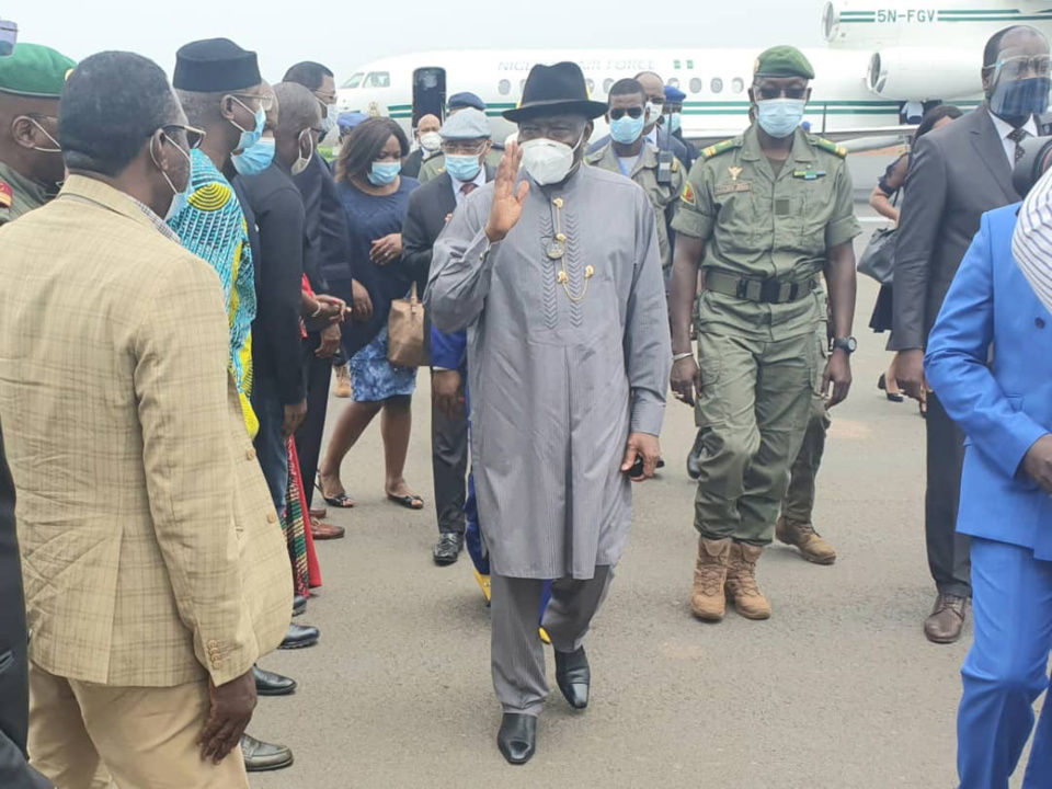 Une délégation de la CEDEAO au Mali, elle va rencontrer l'ex-président IBK. © Twitter de Goodluck Jonathan
