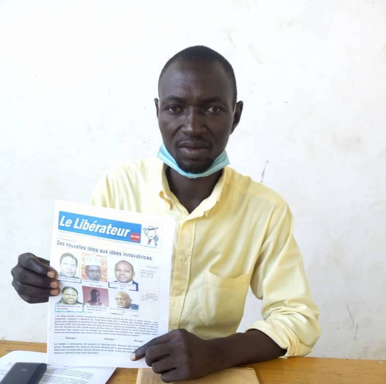Yo-hounkilam Jules Daniel, fondateur et directeur du journal "Le Libérateur". © Malick Mahamat/Alwihda Info Yo-hounkilam Jules Daniel, fondateur et directeur du journal "Le Libérateur". © Malick Mahamat/Alwihda Info