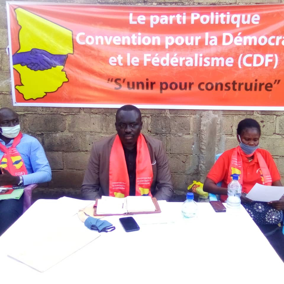 Le secrétaire général national de la Convention pour la démocratie et le fédéralisme (CDF), Noubatessem Jonathan Boguyanan.